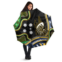 South Sea Islanders And New Caledonia Umbrella Nautilus Shell Southern Cross Tribal Pattern DT05 - Polynesian Pride