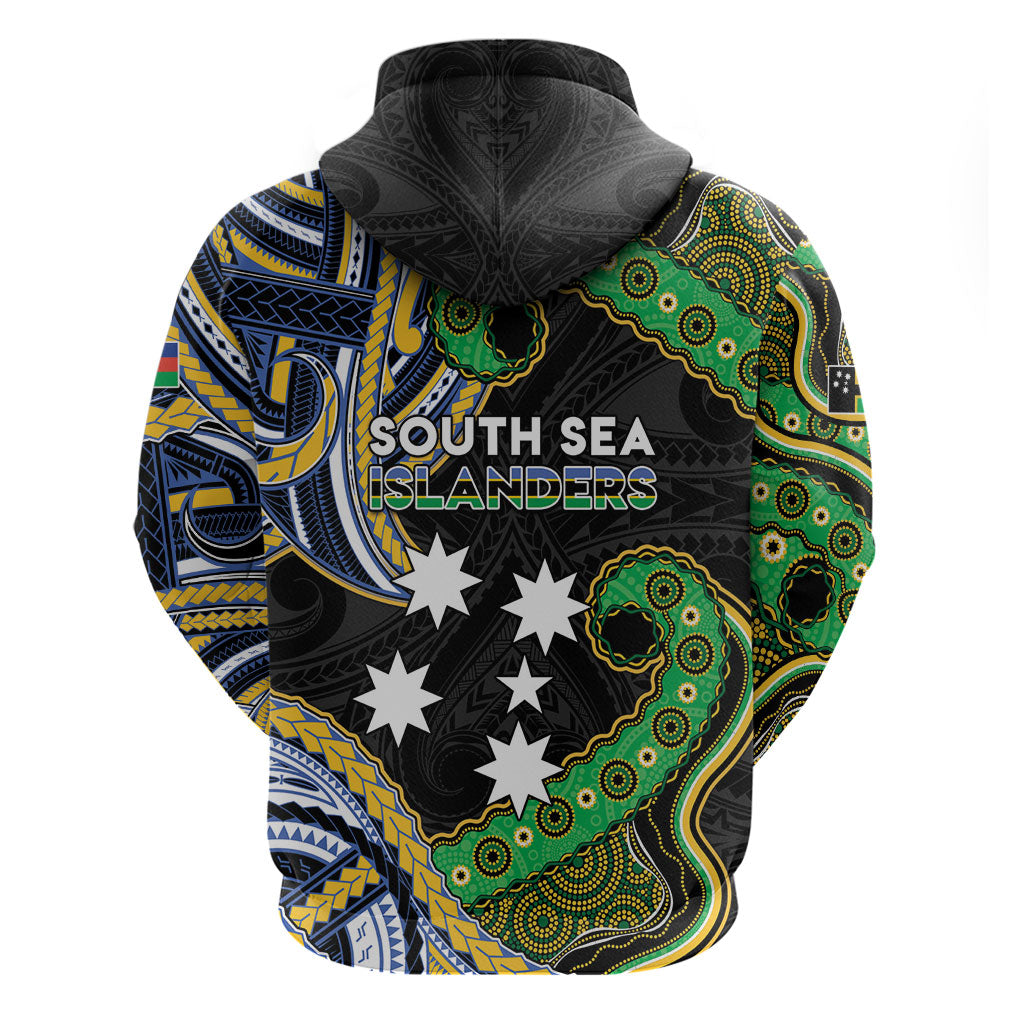 South Sea Islanders And New Caledonia Zip Hoodie Nautilus Shell Southern Cross Tribal Pattern DT05 - Polynesian Pride
