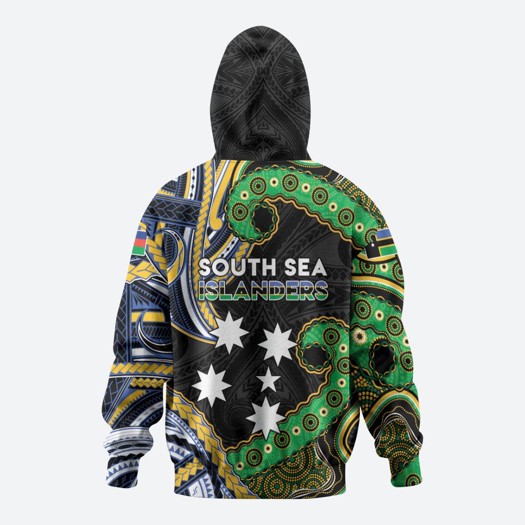 South Sea Islanders And New Caledonia Zip Hoodie Nautilus Shell Southern Cross Tribal Pattern DT05 - Polynesian Pride
