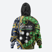 South Sea Islanders And New Caledonia Zip Hoodie Nautilus Shell Southern Cross Tribal Pattern DT05 - Polynesian Pride