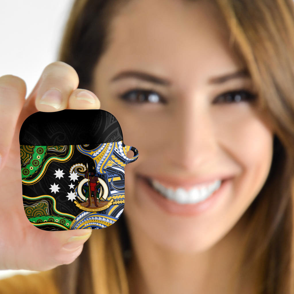 South Sea Islanders And Vanuatu AirPods Case Boar Tusk Warrior Southern Tribal Pattern DT05 - Polynesian Pride