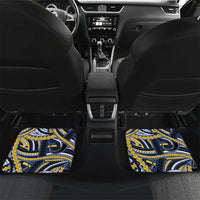 South Sea Islanders And Vanuatu Car Mats Boar Tusk Warrior Southern Tribal Pattern DT05 Set 2pcs - Back Black - Polynesian Pride