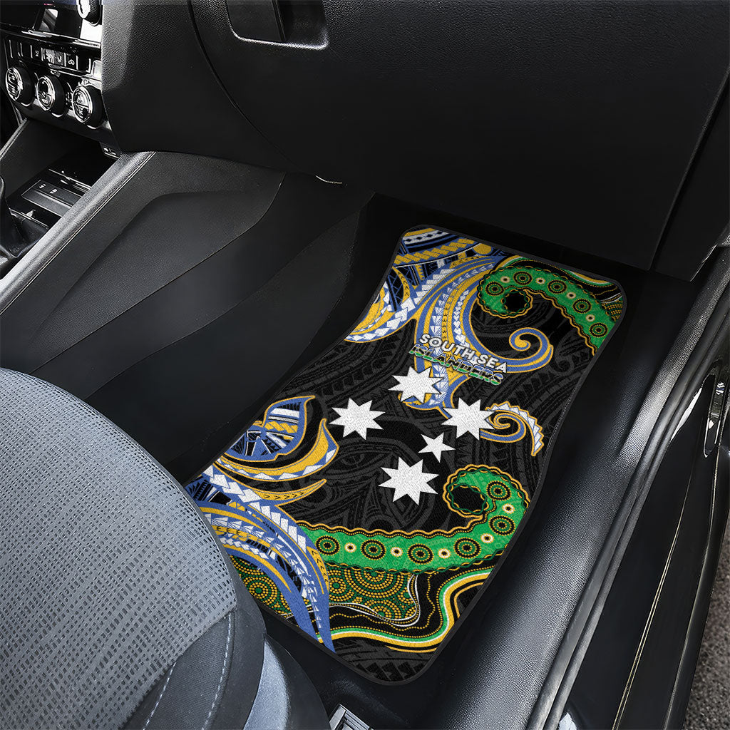 South Sea Islanders And Vanuatu Car Mats Boar Tusk Warrior Southern Tribal Pattern DT05 - Polynesian Pride