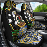 South Sea Islanders And Vanuatu Car Seat Cover Boar Tusk Warrior Southern Tribal Pattern DT05 - Polynesian Pride