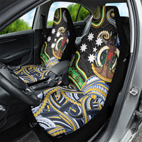 South Sea Islanders And Vanuatu Car Seat Cover Boar Tusk Warrior Southern Tribal Pattern DT05 - Polynesian Pride