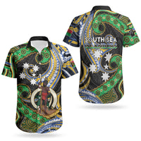 South Sea Islanders And Vanuatu Couples Matching Mermaid Dress and Hawaiian Shirt Boar Tusk Warrior Southern Tribal Pattern DT05 - Polynesian Pride