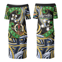 South Sea Islanders And Vanuatu Couples Matching Puletasi and Hawaiian Shirt Boar Tusk Warrior Southern Tribal Pattern DT05 - Polynesian Pride
