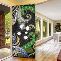 South Sea Islanders And Vanuatu Door Cover Boar Tusk Warrior Southern Tribal Pattern DT05 - Polynesian Pride