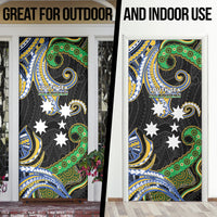 South Sea Islanders And Vanuatu Door Cover Boar Tusk Warrior Southern Tribal Pattern DT05 - Polynesian Pride