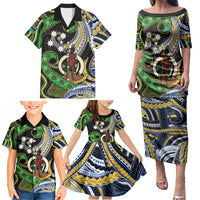 South Sea Islanders And Vanuatu Family Matching Puletasi and Hawaiian Shirt Boar Tusk Warrior Southern Tribal Pattern DT05 - Polynesian Pride