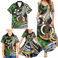 South Sea Islanders And Vanuatu Family Matching Summer Maxi Dress and Hawaiian Shirt Boar Tusk Warrior Southern Tribal Pattern DT05 - Polynesian Pride