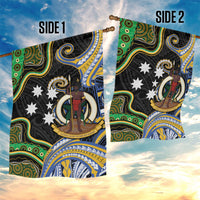 South Sea Islanders And Vanuatu Garden Flag Boar Tusk Warrior Southern Tribal Pattern DT05 - Polynesian Pride