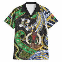 South Sea Islanders And Vanuatu Hawaiian Shirt Boar Tusk Warrior Southern Tribal Pattern DT05 Black - Polynesian Pride