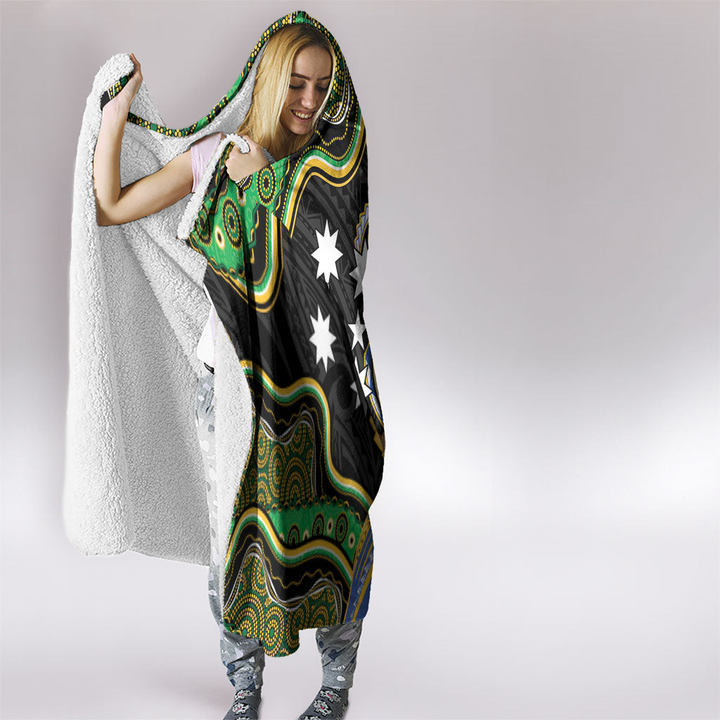 South Sea Islanders And Vanuatu Hooded Blanket Boar Tusk Warrior Southern Tribal Pattern DT05 - Polynesian Pride
