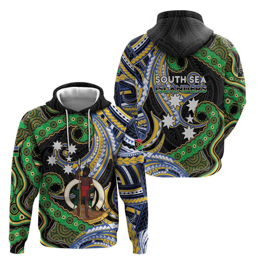 South Sea Islanders And Vanuatu Hoodie Boar Tusk Warrior Southern Tribal Pattern DT05 - Polynesian Pride