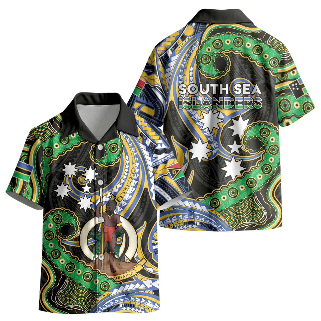 South Sea Islanders And Vanuatu Kid Hawaiian Shirt Boar Tusk Warrior Southern Tribal Pattern DT05 - Polynesian Pride