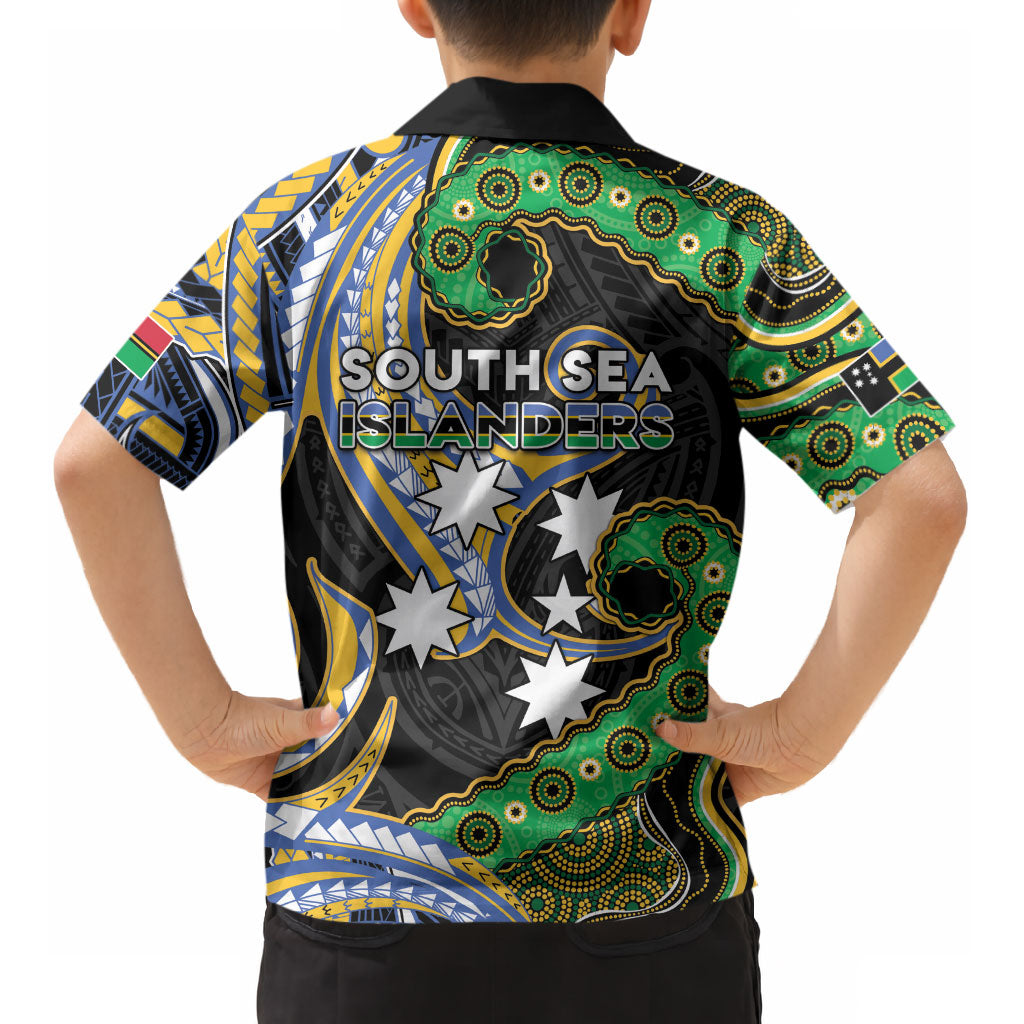 South Sea Islanders And Vanuatu Kid Hawaiian Shirt Boar Tusk Warrior Southern Tribal Pattern DT05 - Polynesian Pride
