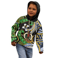 South Sea Islanders And Vanuatu Kid Hoodie Boar Tusk Warrior Southern Tribal Pattern DT05 - Polynesian Pride