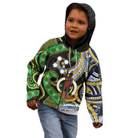 South Sea Islanders And Vanuatu Kid Hoodie Boar Tusk Warrior Southern Tribal Pattern DT05 - Polynesian Pride