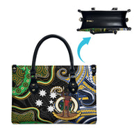 South Sea Islanders And Vanuatu Leather Bag Boar Tusk Warrior Southern Tribal Pattern DT05 - Polynesian Pride