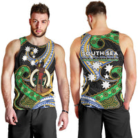 South Sea Islanders And Vanuatu Men Tank Top Boar Tusk Warrior Southern Tribal Pattern DT05 - Polynesian Pride