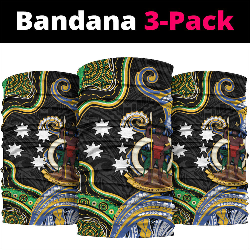 South Sea Islanders And Vanuatu Neck Gaiter Boar Tusk Warrior Southern Tribal Pattern DT05 package One Size: 25*50cm Black - Polynesian Pride