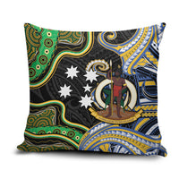 South Sea Islanders And Vanuatu Pillow Cover Boar Tusk Warrior Southern Tribal Pattern DT05 Black - Polynesian Pride