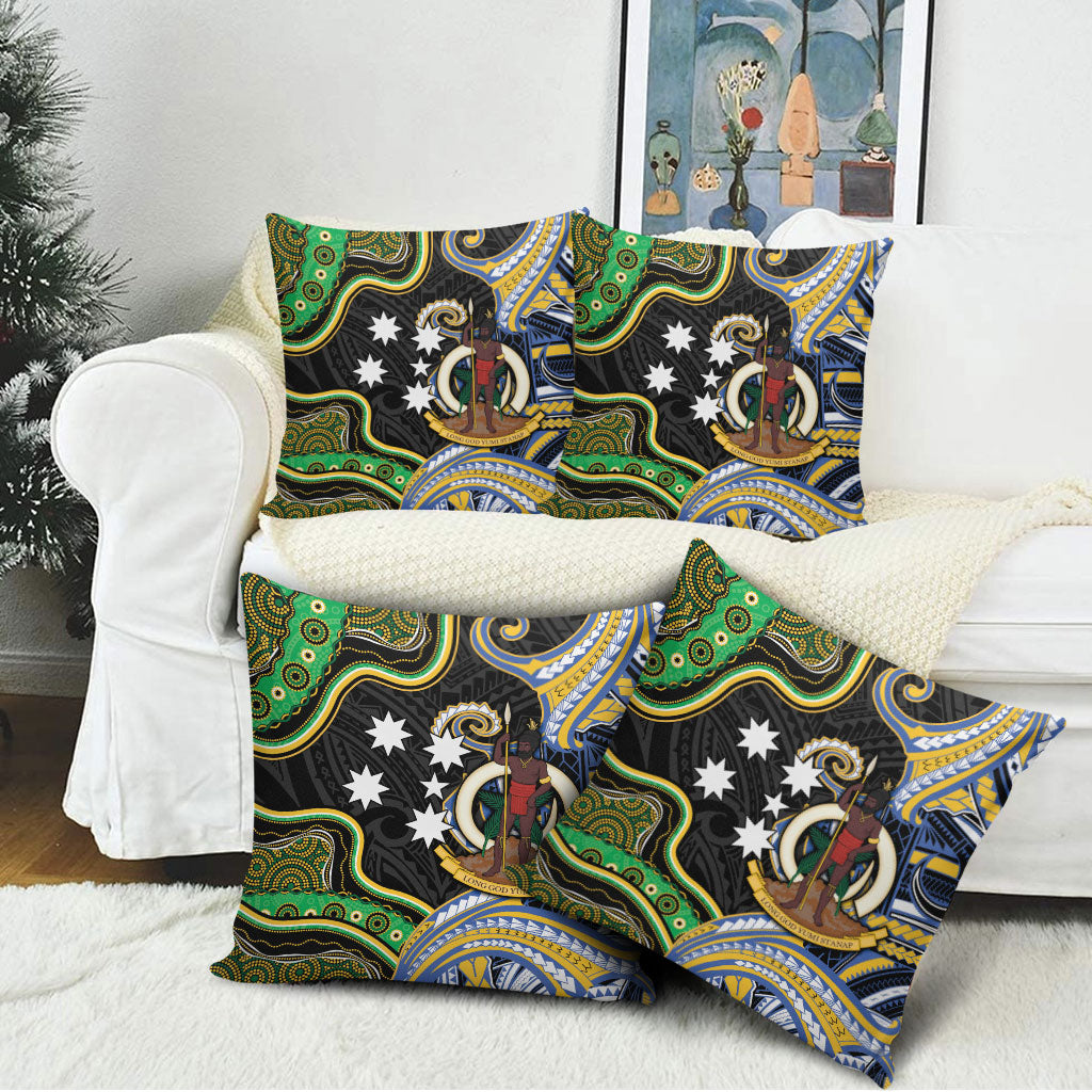 South Sea Islanders And Vanuatu Pillow Cover Boar Tusk Warrior Southern Tribal Pattern DT05 - Polynesian Pride