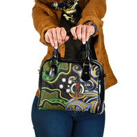 South Sea Islanders And Vanuatu Shoulder Handbag Boar Tusk Warrior Southern Tribal Pattern DT05 One Size Black - Polynesian Pride