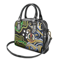 South Sea Islanders And Vanuatu Shoulder Handbag Boar Tusk Warrior Southern Tribal Pattern DT05 - Polynesian Pride
