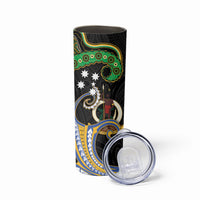 South Sea Islanders And Vanuatu Skinny Tumbler Boar Tusk Warrior Southern Tribal Pattern DT05 - Polynesian Pride