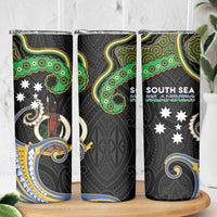 South Sea Islanders And Vanuatu Skinny Tumbler Boar Tusk Warrior Southern Tribal Pattern DT05 - Polynesian Pride