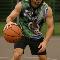 South Sea Islanders And Vanuatu Sleeveless Hoodie Boar Tusk Warrior Southern Tribal Pattern DT05 - Polynesian Pride