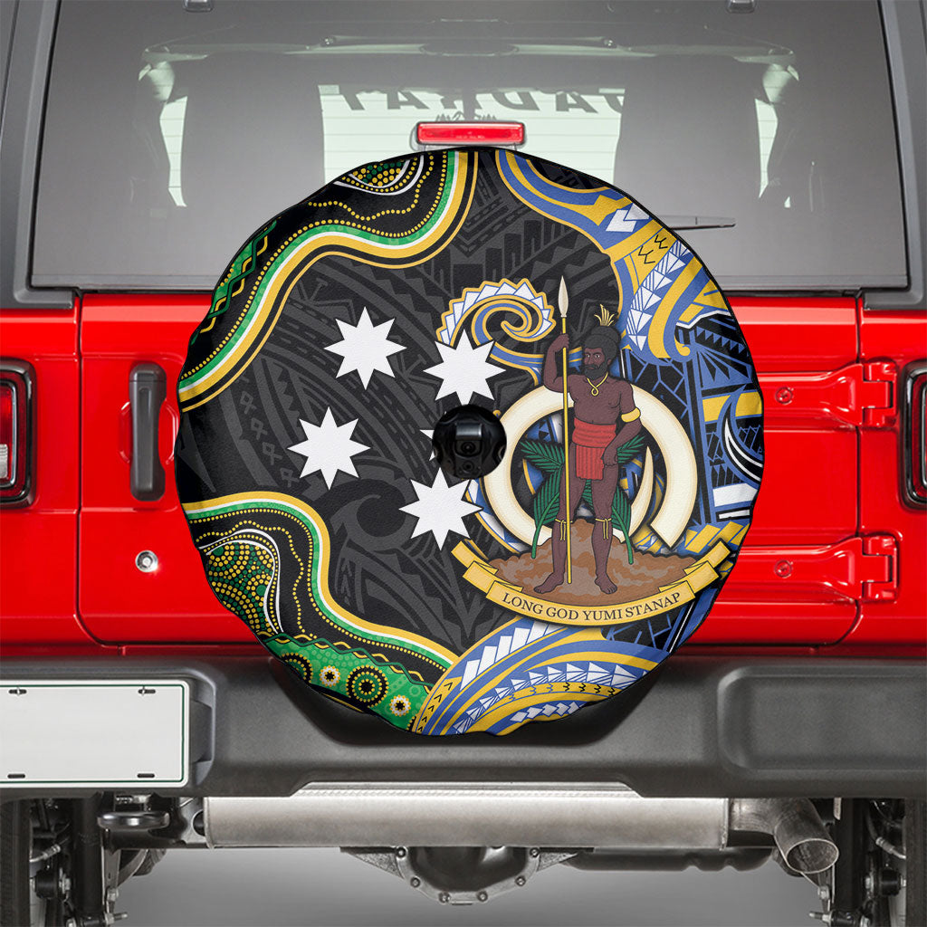 South Sea Islanders And Vanuatu Spare Tire Cover Boar Tusk Warrior Southern Tribal Pattern DT05 - Polynesian Pride
