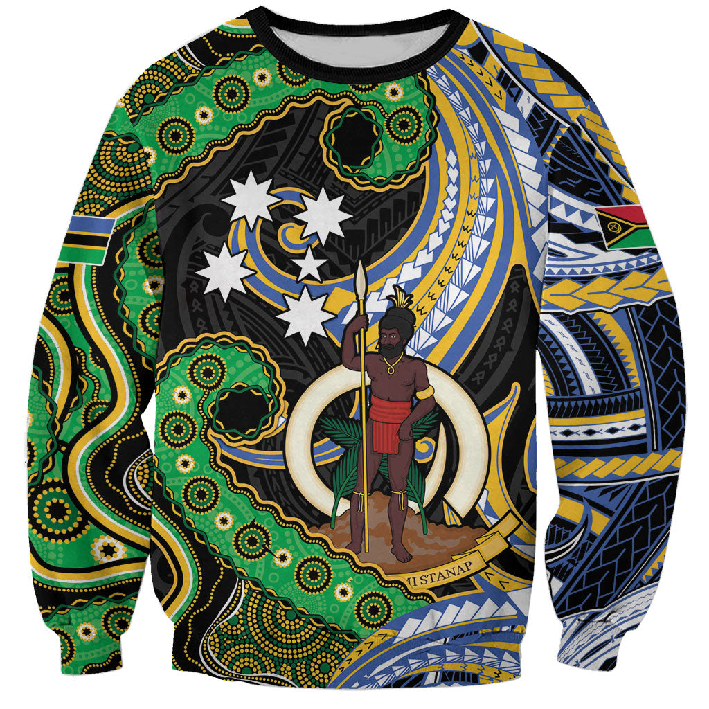 South Sea Islanders And Vanuatu Sweatshirt Boar Tusk Warrior Southern Tribal Pattern DT05 Unisex Black - Polynesian Pride