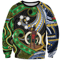 South Sea Islanders And Vanuatu Sweatshirt Boar Tusk Warrior Southern Tribal Pattern DT05 Unisex Black - Polynesian Pride