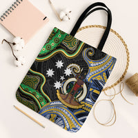 South Sea Islanders And Vanuatu Tote Bag Boar Tusk Warrior Southern Tribal Pattern DT05 Black Strap One Size Black - Polynesian Pride