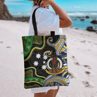 South Sea Islanders And Vanuatu Tote Bag Boar Tusk Warrior Southern Tribal Pattern DT05 - Polynesian Pride