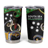 South Sea Islanders And Vanuatu Tumbler Cup Boar Tusk Warrior Southern Tribal Pattern DT05 Black - Polynesian Pride