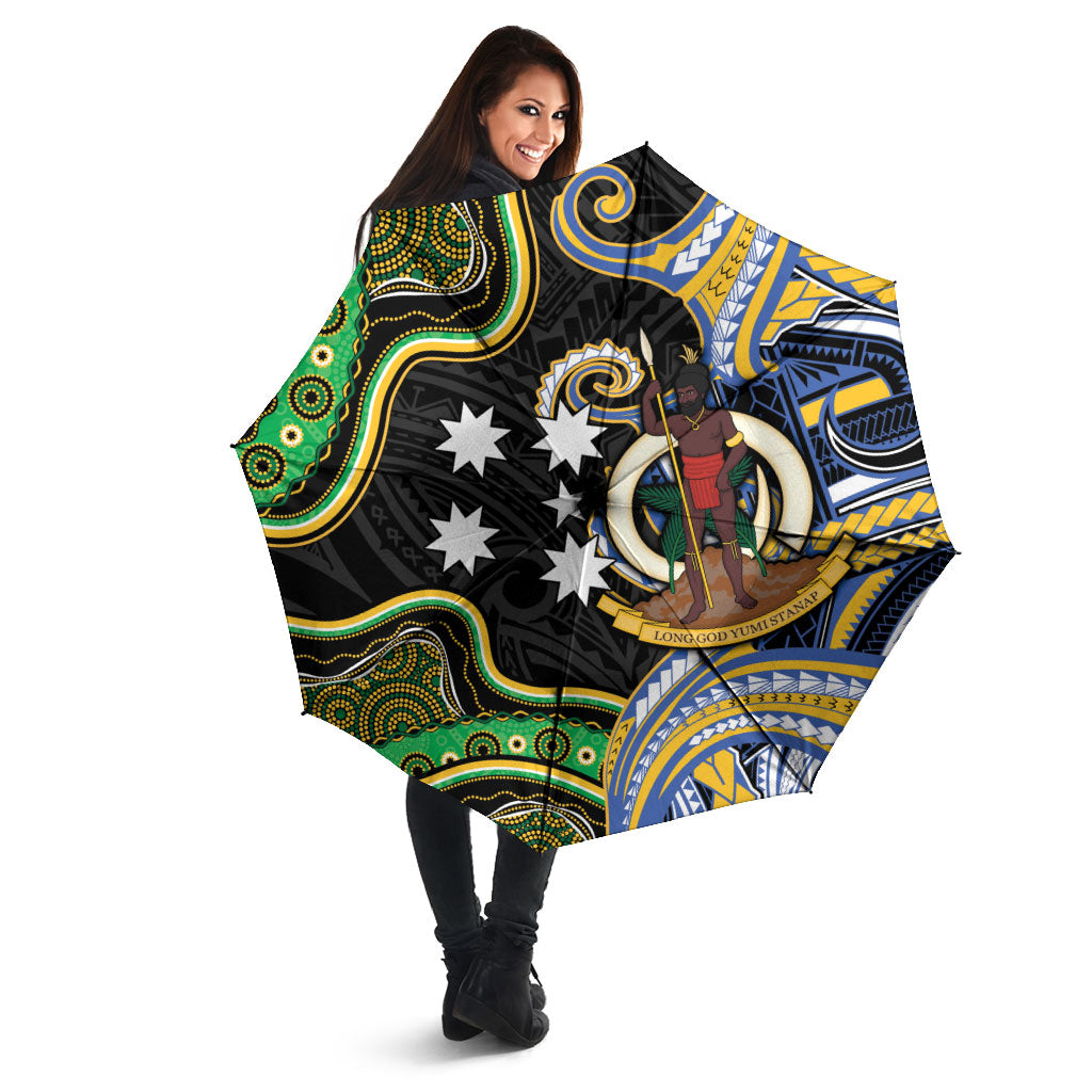 South Sea Islanders And Vanuatu Umbrella Boar Tusk Warrior Southern Tribal Pattern DT05 - Polynesian Pride