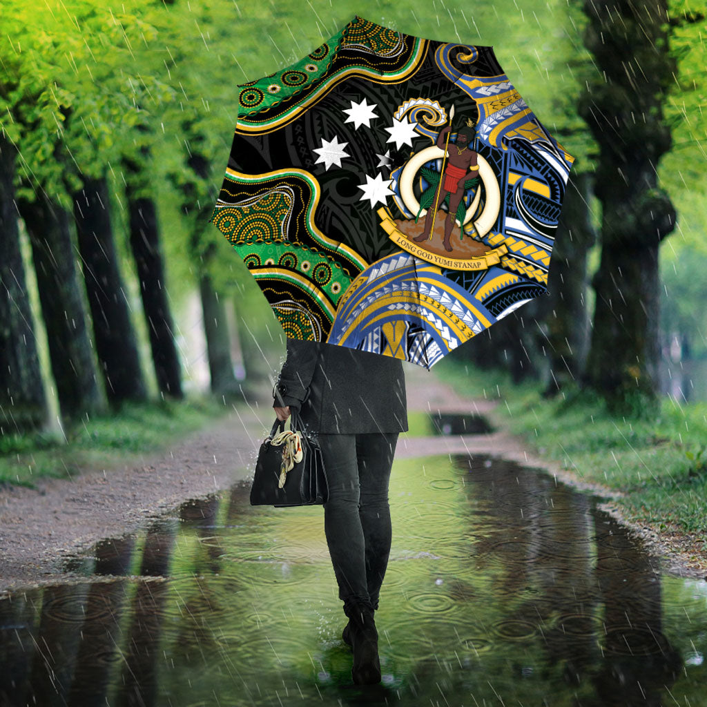 South Sea Islanders And Vanuatu Umbrella Boar Tusk Warrior Southern Tribal Pattern DT05 - Polynesian Pride