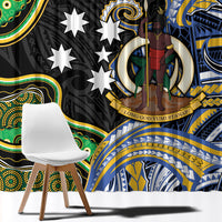 South Sea Islanders And Vanuatu Window Curtain Boar Tusk Warrior Southern Tribal Pattern DT05 - Polynesian Pride