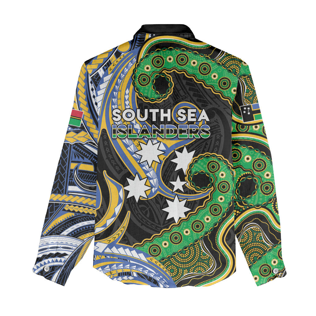 South Sea Islanders And Vanuatu Women Casual Shirt Boar Tusk Warrior Southern Tribal Pattern DT05 - Polynesian Pride