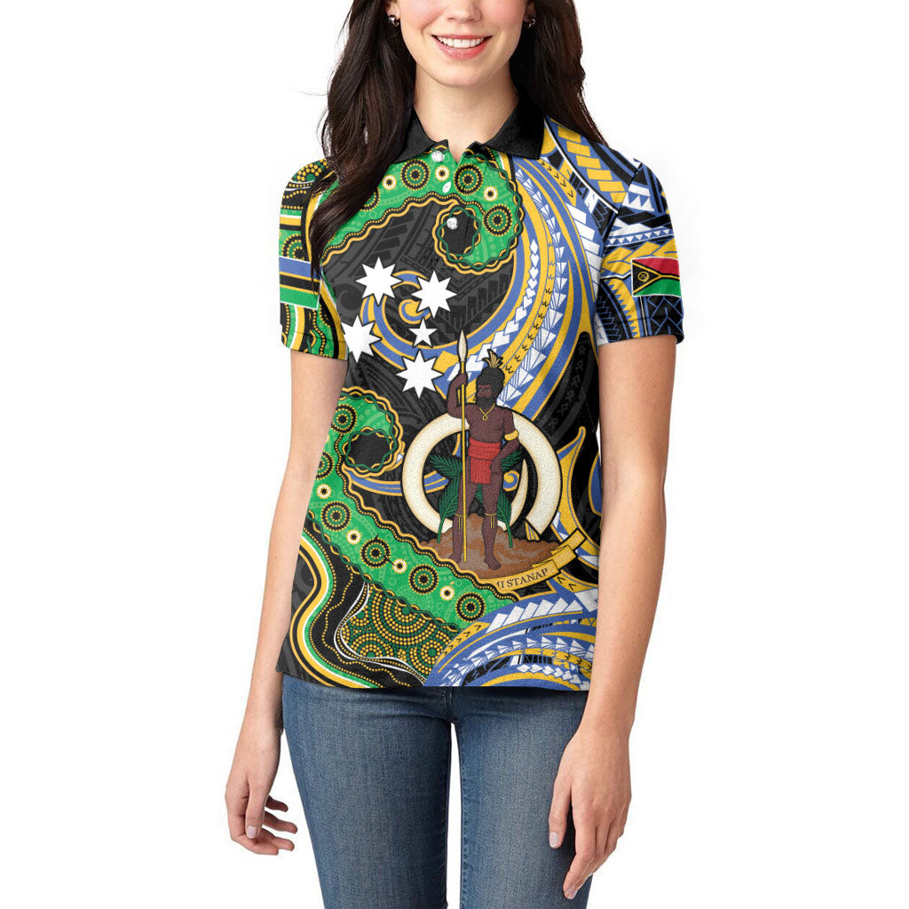 South Sea Islanders And Vanuatu Women Polo Shirt Boar Tusk Warrior Southern Tribal Pattern DT05 - Polynesian Pride