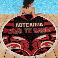Aotearoa Ngai Te Rangi Beach Blanket New Zealand Traditional Maori Pattern DT05 - Polynesian Pride