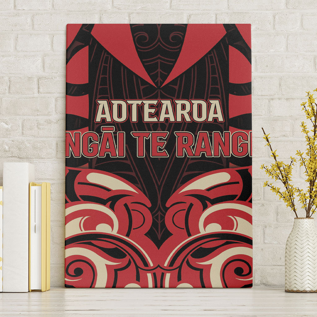 Aotearoa Ngai Te Rangi Canvas Wall Art New Zealand Traditional Maori Pattern DT05 Without Frame Red - Polynesian Pride