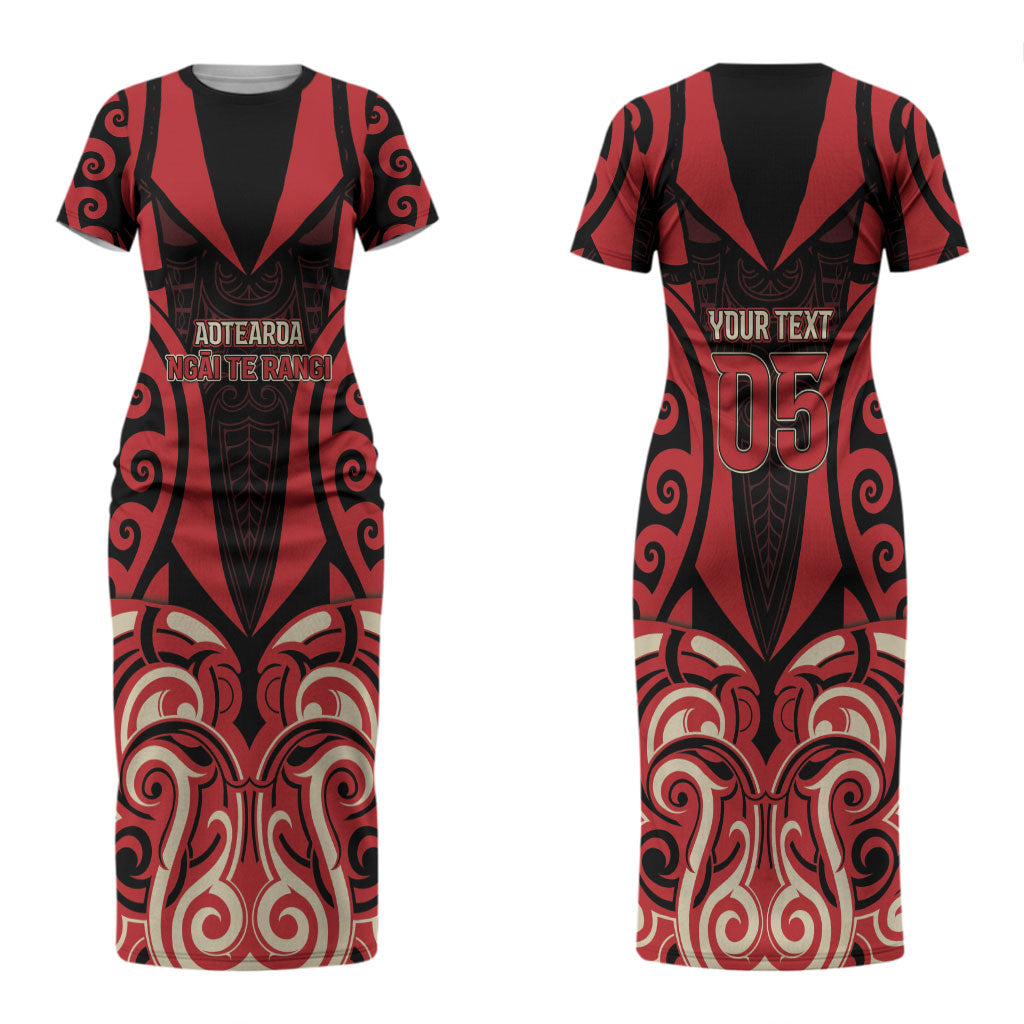 Custom Aotearoa Ngai Te Rangi Couples Matching Short Sleeve Bodycon Dress and Hawaiian Shirt New Zealand Traditional Maori Pattern DT05 - Polynesian Pride