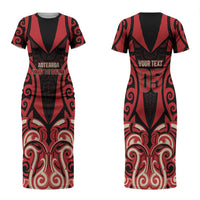 Custom Aotearoa Ngai Te Rangi Couples Matching Short Sleeve Bodycon Dress and Hawaiian Shirt New Zealand Traditional Maori Pattern DT05 - Polynesian Pride