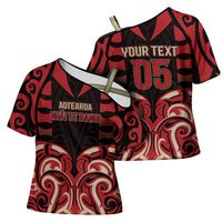Custom Aotearoa Ngai Te Rangi Cross Shoulder Shirt New Zealand Traditional Maori Pattern DT05 - Polynesian Pride