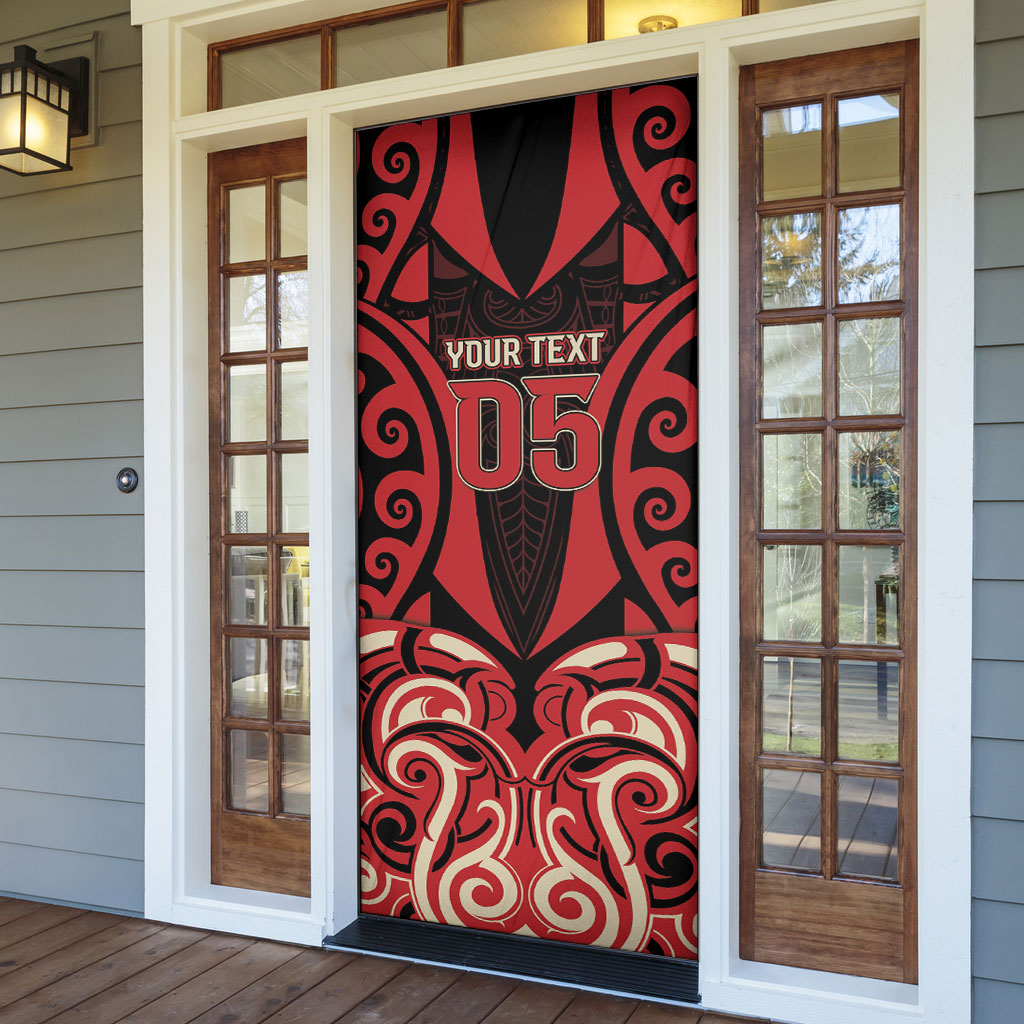 Custom Aotearoa Ngai Te Rangi Door Cover New Zealand Traditional Maori Pattern DT05 - Polynesian Pride